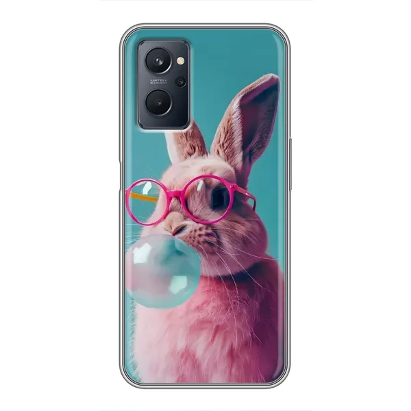 Чехол с принтом «Кролик в очках» для Realme 9i