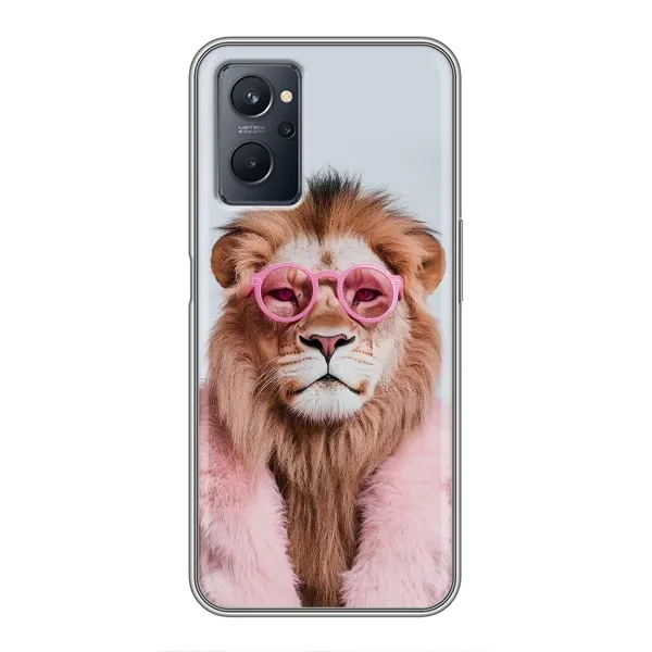 Чехол с принтом «Лев в очках» для Realme 9i