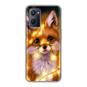 Чохли з картинкою Лисичка для Realme 9i (VPrint) (Лисичка в гірляндах)