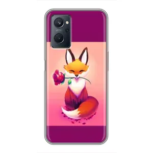 Чохли з картинкою Лисичка для Realme 9i (VPrint) (Лиса з трояндою)