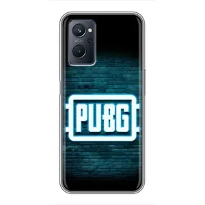 Чехол PUBG для Реалми 9i (AlphaPrint) (Лого PUBG)