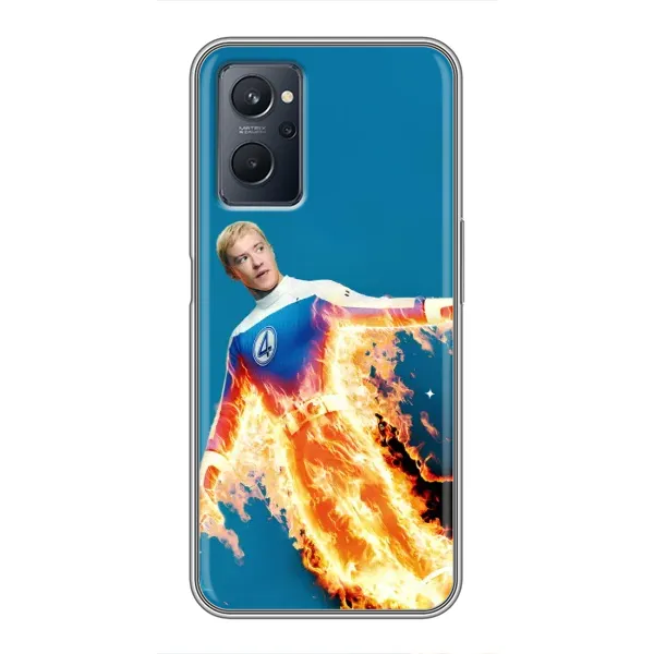 Чехол с принтом «Человек-факел в огне» для Realme 9i