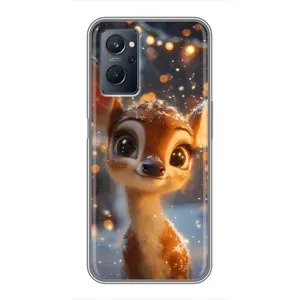 Чехол с принтом «Олененок среди гирлянд» для Realme 9i