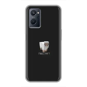 Чехол Майнкрафт на Realme 9i (AlphaPrint) Minecraft (Овечка Майнкрафт)