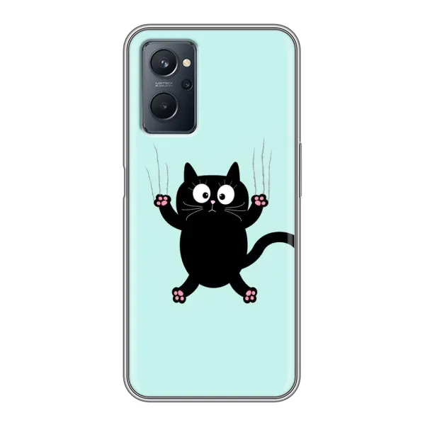 Чехол с принтом «Падающий кот» для Realme 9i