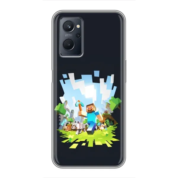Чехол с принтом «персонажи Minecraft» для Realme 9i