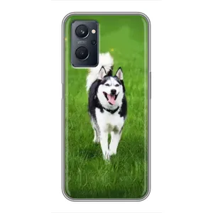 Чохол з Хаскі Realme 9i - (AlphaPrint) (Радісний Хаскі)