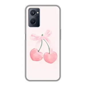 Чехол с розовым рисунком для Realme 9i (Розовые вишни)