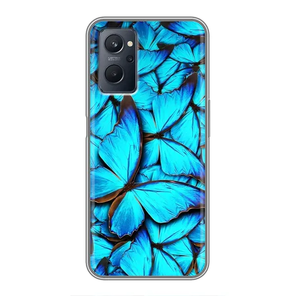Чехол с принтом «Синие бабочки» для Realme 9i Чехол с принтом «Синие бабочки» для Realme 9i