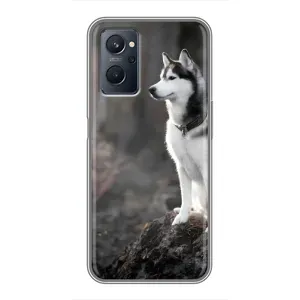 Чохол з Хаскі Realme 9i - (AlphaPrint) (Вірний собака)