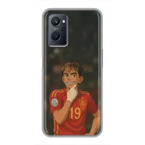 Чехол с футболистом Ламин Ямаль Realme 9i (Ямаль аниме)