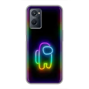 Чехол Амонг Ас для Realme 9i (AlphaPrint) (Яркий скин)
