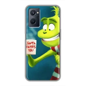Рождественские Чехлы для Realme 9i (VPrint) (Зеленый Гринч)