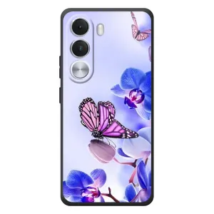Чохли з квітами для Realme C100i (VPrint) (Метелик на квітах)