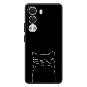 Чехол с рисунком кот на Realme C100i (Равнодушный кот)