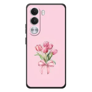 Чохол з розовим принтом для Realme C100i (Букет квітів)