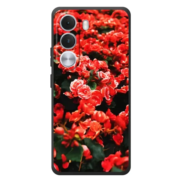 Чохол з принтом «Квіти червоні» для Realme C100i Чохол з принтом «Квіти червоні» для Realme C100i