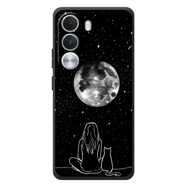 Чехол с принтом «Девушка с котом» для Realme C100i