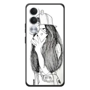 Чохол з друком для Realme C100i - (Мода) (AlphaPrint) (Фото дівчини)