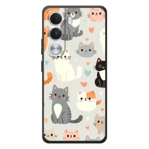 Чехол с рисунком кот на Realme C100i (Коллаж котов)
