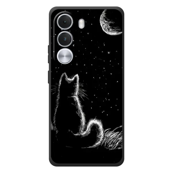 Чохол з принтом «Котик і місяць» для Realme C100i