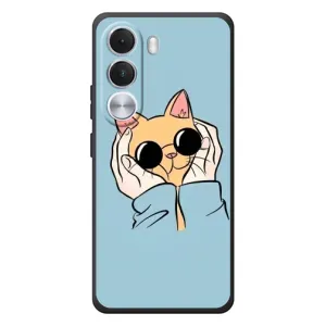 Чехол на Реалми С100и с Котами (VPrint) (Котик в очках)