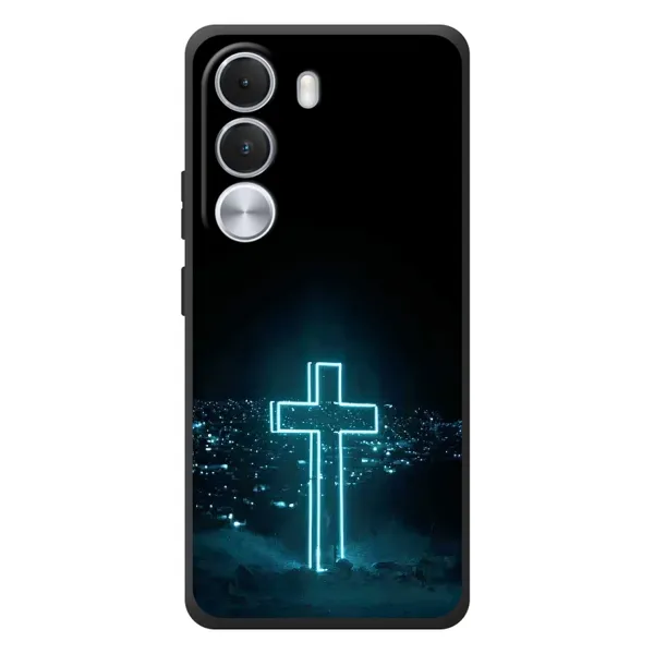 Чехол с принтом «Крест и город» для Realme C100i Чехол с принтом «Крест и город» для Realme C100i