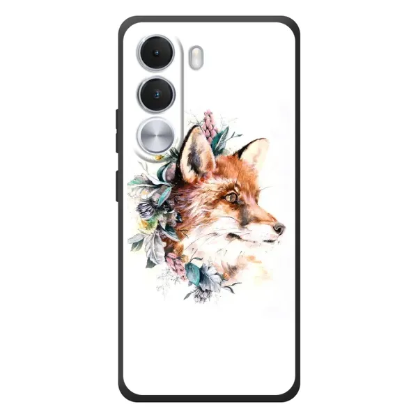 Чехол с принтом «Лисичка в цветочках» для Realme C100i