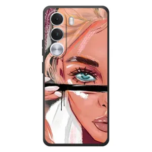 Чохол з друком для Realme C100i - (Мода) (AlphaPrint) (Макіяж)