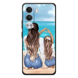 Чехол с печатью для Realme C100i - (Мама с ребенком) (AlphaPrint) (Мама с доченькой)