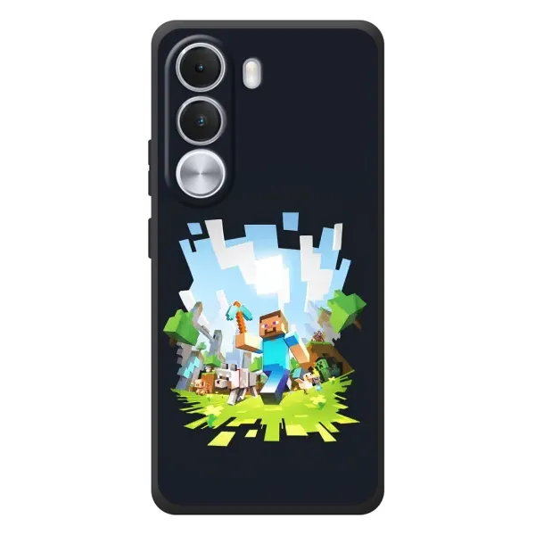 Чохол з принтом «персонажі Minecraft» для Realme C100i