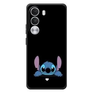 Чохол з принтом Стіч на Realme C100i (Стіч на чорному)