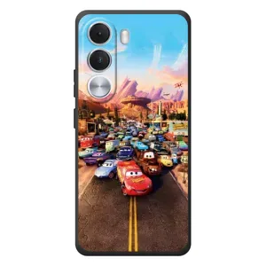 Силиконовый чехол Маквин для Realme C100i (Тачки на трассе)