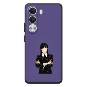 Чохли Венсдей на Realme C100i Уенсдей (AlphaPrint) (Венздей у чорному)