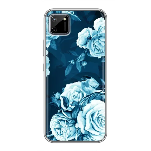 Чехол с принтом «Голубые Бутоны» для Realme C11