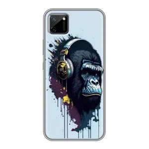Чехол с Обезьянами Realme C11 - (AlphaPrint) (Горилла в наушниках)