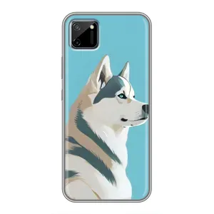 Чехол с Хаски для Realme C11 - (AlphaPrint) (Хаски арт)
