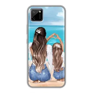 Чехол с печатью для Realme C11 - (Мама с ребенком) (AlphaPrint) (Мама с доченькой)