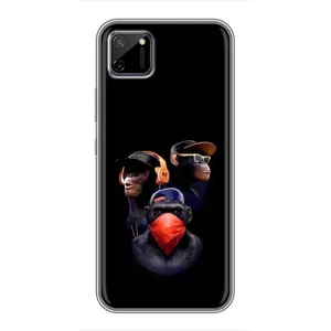 Чехол с Обезьянами Realme C11 - (AlphaPrint) (Три обезьяны)