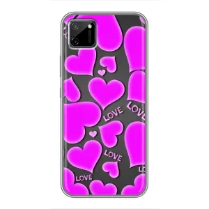 Чехлы для любимой на Реалми С11 (VPrint) (Pink hearts)