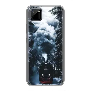 Новогодние, Праздничные Чехлы для Realme C11 - 2024 год (Зимний поезд)