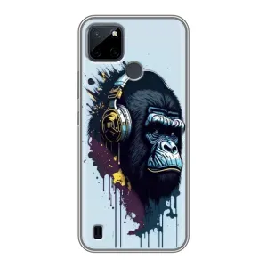 Чохол з Мавпами Realme C12 - (AlphaPrint) (Горила в навушниках)