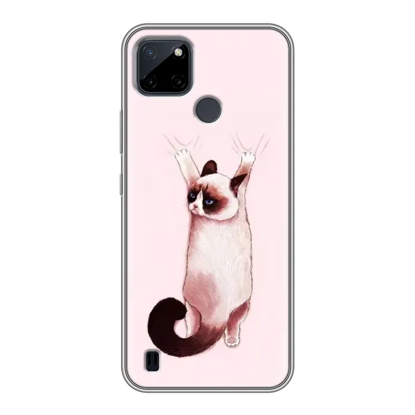 Чехол с принтом «Котик падает» для Realme C12