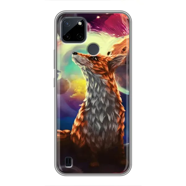 Чехол с принтом «Лисица в космосе» для Realme C12