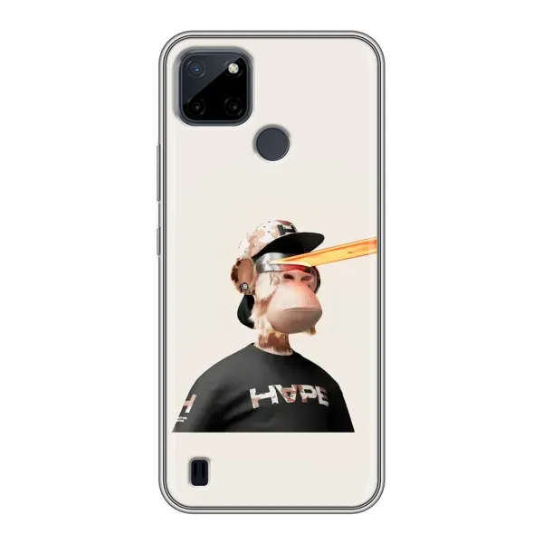 Чехол с принтом «обезьяна NFT в очках» для Realme C12