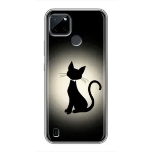 Чохол з принтом для Realme C12 (AlphaPrint) Модні коти (Силует котика)