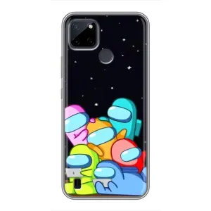 Чохли Амонг Ас для Realme C12 (AlphaPrint) (Скіни в космосі)