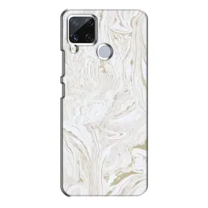 Мраморний чехол на Realme C15 (VPrint) (Білий мрамор)