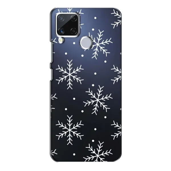 Чехол с принтом «Белые снежинки» для Realme C15