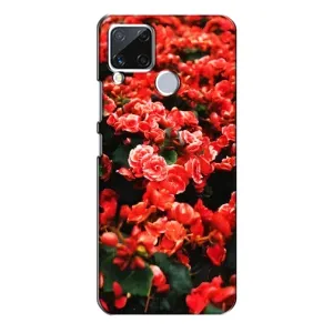 Чохли з квітами для Realme C15 (VPrint) (Квіти червоні)